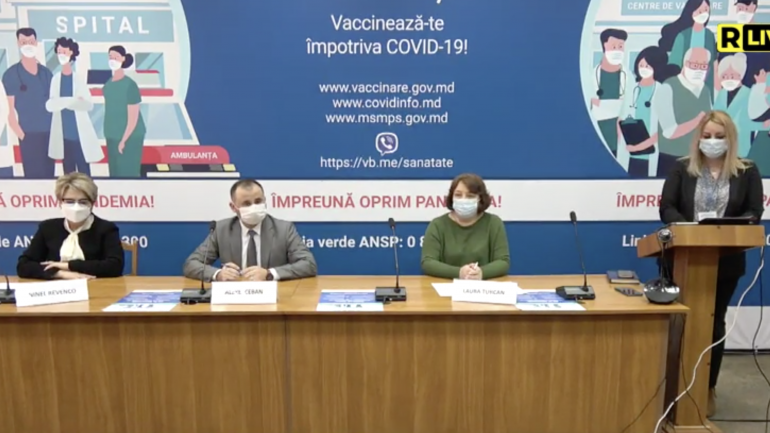 ANSP desfășoară o conferință de presă privind procesul de vaccinare împotriva COVID-19 în Moldova