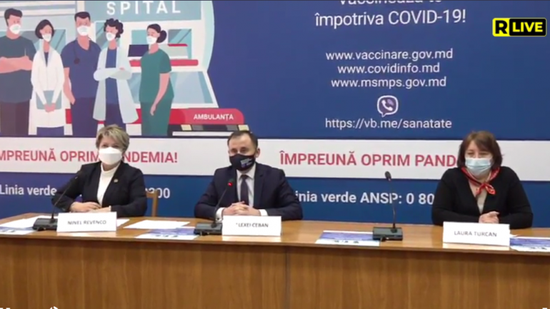 ANSP desfășoară o conferință de presă privind procesul de vaccinare împotriva COVID-19 în Moldova