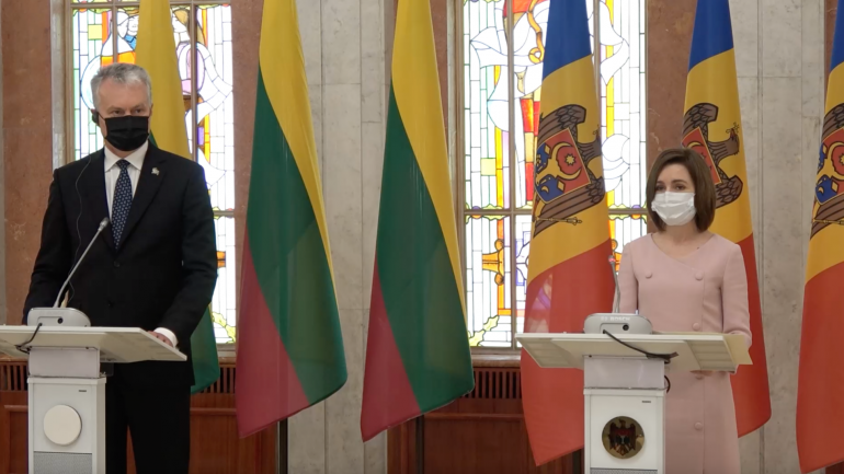 Declarații de presă ale președinților Maia Sandu și Gitanas Nauseda