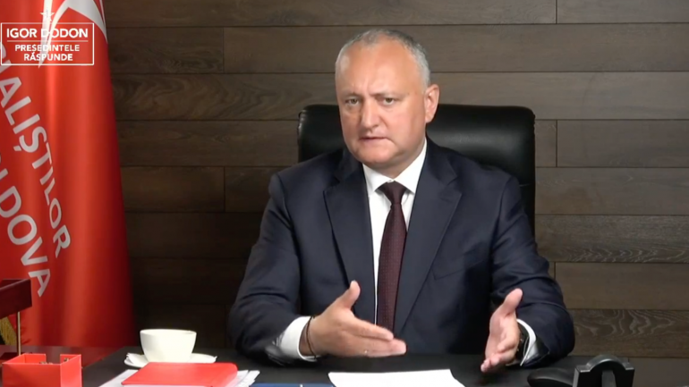 O nouă ediție a emisiunii „Igor Dodon răspunde”, din 28 mai 2021