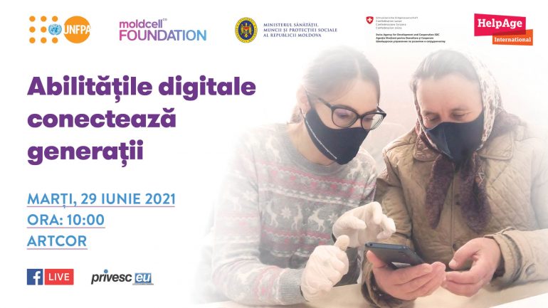 „Abilitățile digitale conectează generații” – lansarea unei noi faze a Programului intergenerațional de reducere a decalajului digital dintre tineri și vârstnici