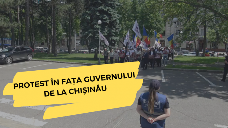 Protest în fața Guvernului de la Chișinău