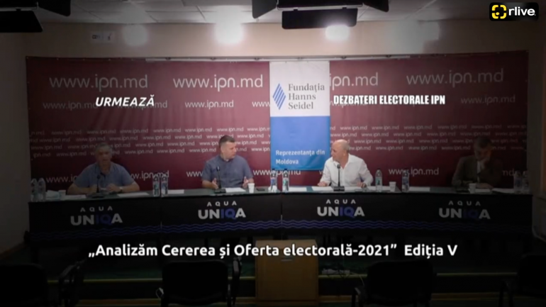 Cea de-a cincea dezbatere electorală la IPN din seria „Analizăm Cererea și Oferta electorală-2021”