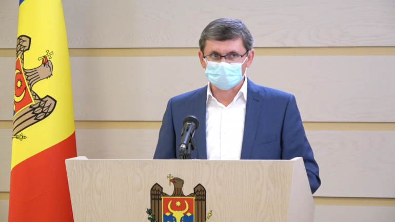 Președintele Parlamentului, Igor Grosu susține un briefing de presă
