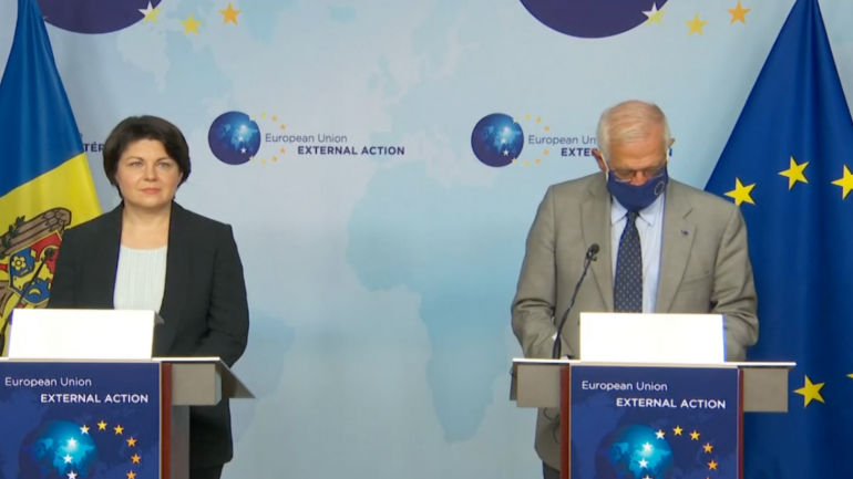 Declarații de presă după întrevederea premierului Natalia Gavrilița cu Înaltul Reprezentant al Uniunii Europene pentru Afaceri Externe şi Politica de Securitate, Josep Borrell Fontelles