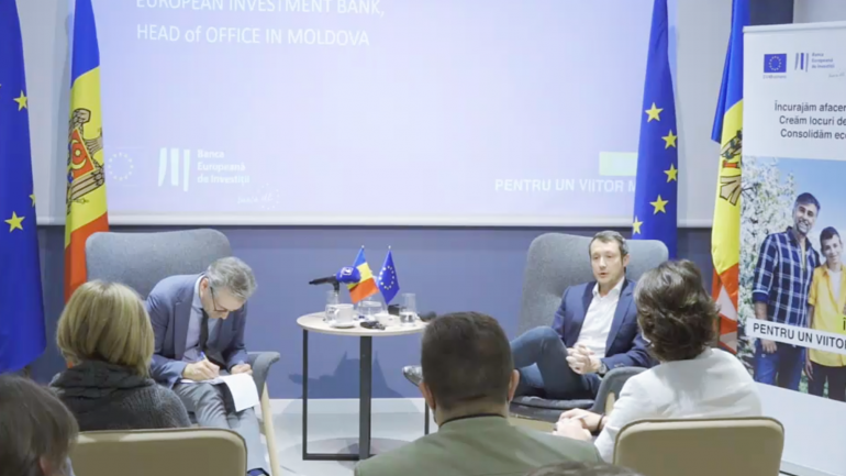 Întâlnire de presă cu noul șef al oficiului Băncii Europene de Investiții în Republica Moldova, Alberto Carlei