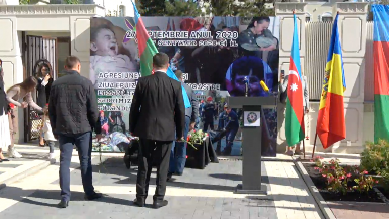 Ambasada Republicii Azerbaidjan în Republica Moldova: Ceremonie de comemorare a victimelor războiului din Karabah