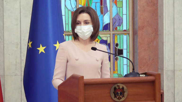 Președinta Maia Sandu susține o conferință de presă pe subiecte de actualitate