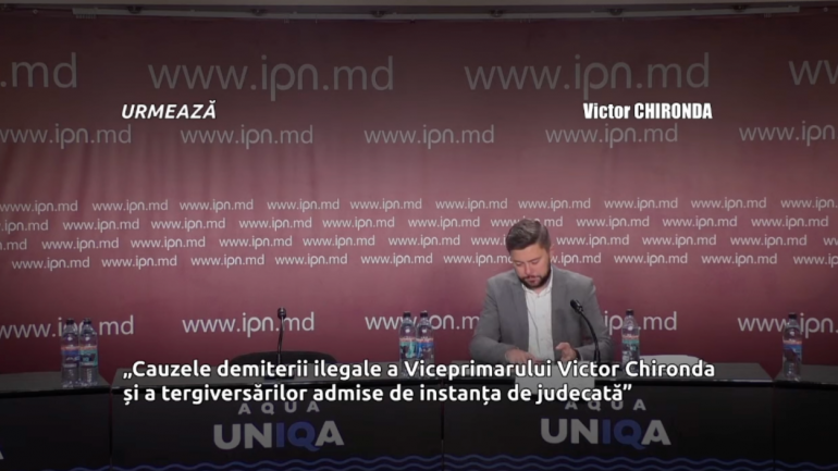Conferință de presă cu genericul „Cauzele demiterii ilegale a viceprimarului Victor Chironda și a tergiversărilor admise de instanța de judecată”