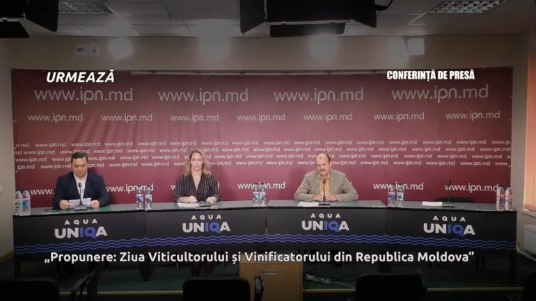 Conferință de presă privind propunerea de a institui sărbătorea profesională – Ziua Viticultorului și Vinificatorului din Republica Moldova