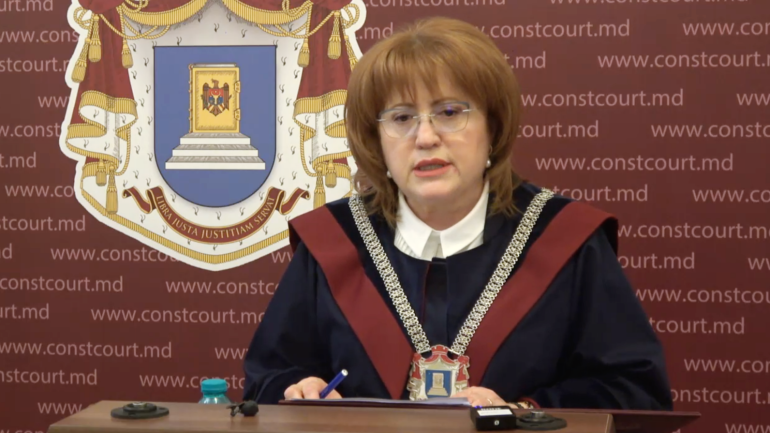 (II) Briefing de presă susținut de președintele Curții Constituționale, Domnica Manole