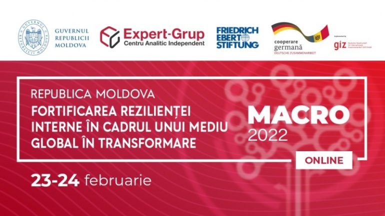 Are loc conferința internațională MACRO 2022, ediția a X-a, cu genericul „Republica Moldova: Fortificarea rezilienței interne în cadrul unui mediu global în transformare”. (Ziua I-a)
