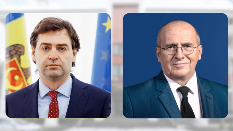 Vicepremierul Nicu Popescu și Zbigniew Rau, președintele în exercițiu al OSCE, susțin o conferință de presă, în cadrul vizitei oficialului polonez la Chișinău