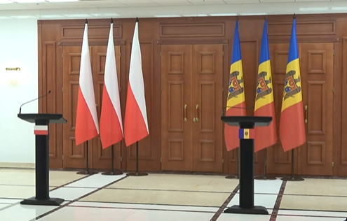 Președintele Poloniei Andrzej Duda și președinta Maia Sandu, susțin o conferință de presă comună