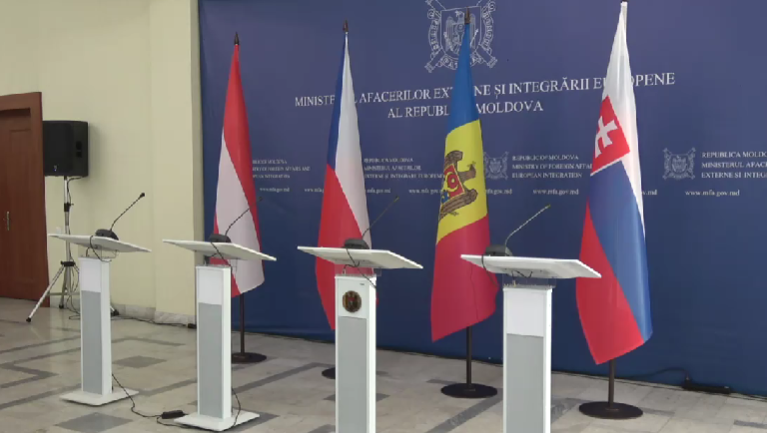 Miniștrii de externe din Austria, Republica Cehă și Republica Slovacă în vizită de lucru la Chișinău