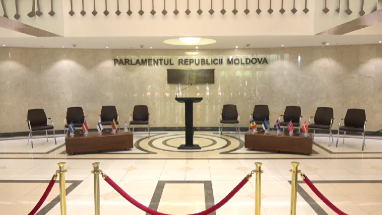 Președinții de Parlament din Statele Baltice și Nordice (NB8) susțin declarații de presă la Parlamentul Republicii Moldova