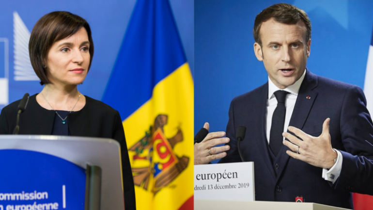 Conferință de presă comună între Președintele Maia Sandu și Emmanuel Macron