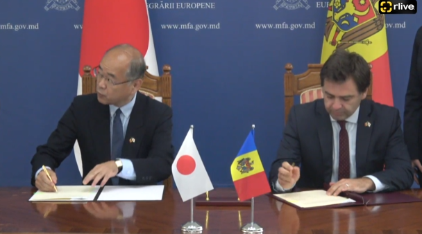 Ceremonia de semnare a Acordului între Guvernul Republicii Moldova și Guvernul Japoniei privind implementarea Programului de consolidare a sistemului medical din Republica Moldova