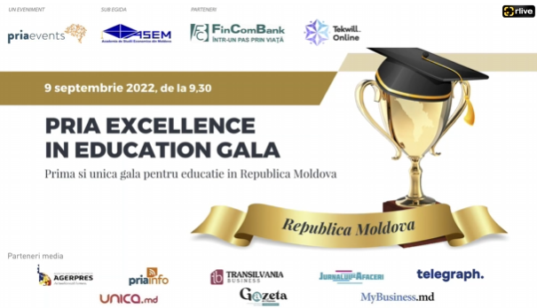 PRIAevents organizează prima Gală de Excelență în Educația din Republica Moldova – Pria Excellence in Education Awards Moldova