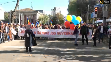 A cincea duminică de proteste antiguvernamentale în centrul capitalei