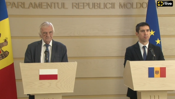 Declarații de presă ale viceprepreședintelui Parlamentului Republicii Moldova, Mihail Popșoi, și vicemareșalul Sejmului Republicii Polone, Ryszard Terlecki