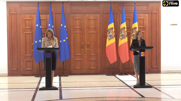 Conferință de presă susținută de Președinta Republicii Moldova, Maia Sandu, și Președinta Parlamentului European, Roberta Metsola