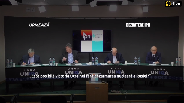 Dezbaterea publică la tema: „Este posibilă victoria Ucrainei fără dezarmarea nucleară a Rusiei? S-a copt omenirea pentru dezarmarea nucleară generală?”