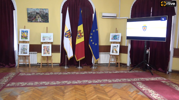 Inaugurarea expoziției de artă „Copiii pentru pace” la Primăria Municipiului Chișinău