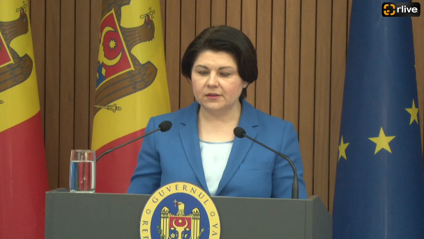 Briefing de presă susținut de prim-ministra Natalia Gavrilița