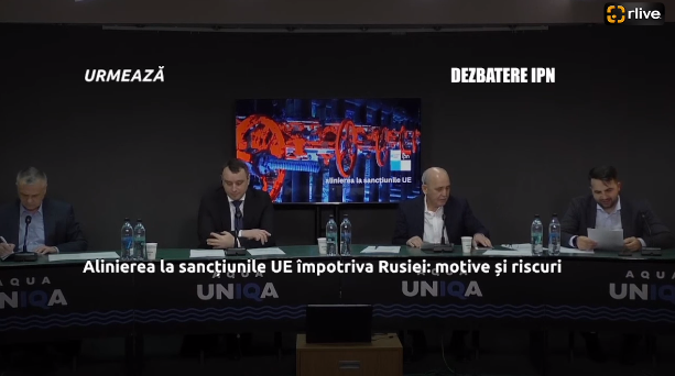 Dezbaterea publică la tema: „Alinierea la sancțiunile UE împotriva Rusiei: motive și riscuri”