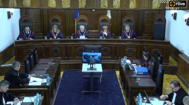 Continuarea ședinței Curții Constituționale în cadrul căreia se examinează sesizarea Guvernului Republicii Moldova nr. 184h/2023 privind verificarea constituționalității Partidului Politic „Șor”