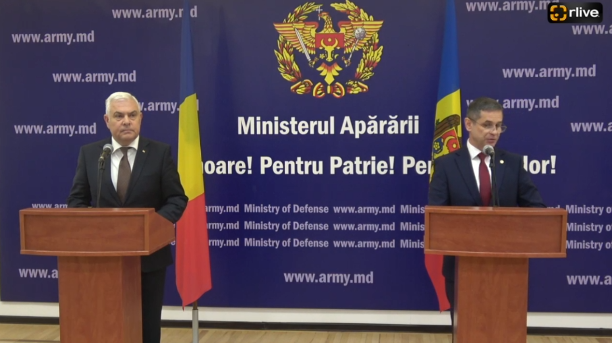Întrevedere Ministrul Apărării Anatolie Nosatîi cu Ministrul Apărării Naționale al României, Angel Tîlvăr, care efectuează o vizită oficială de două zile la Chișinău