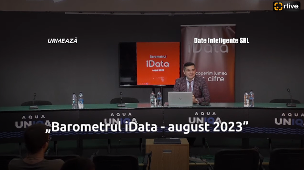 Conferința de presă organizată de compania Date Inteligente SRL (iData) cu tema „Barometrul iData, august 2023”