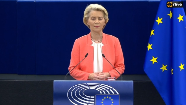 Președinta Comisiei Europene, Ursula von der Leyen, susține discursul privind starea Uniunii Europene