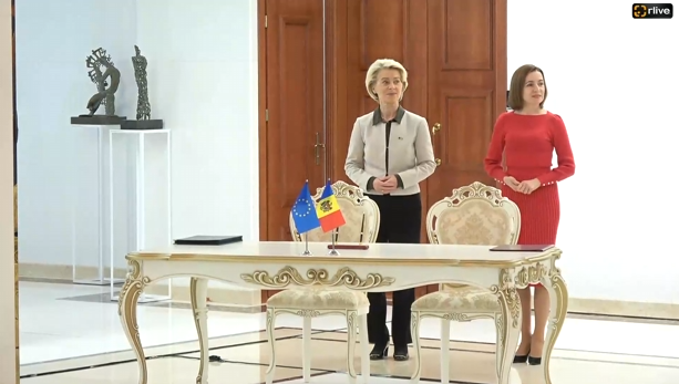 Conferință de presă susținută de Președinta Republicii Moldova, Maia Sandu, și Președinta Comisiei Europene, Ursula von der Leyen