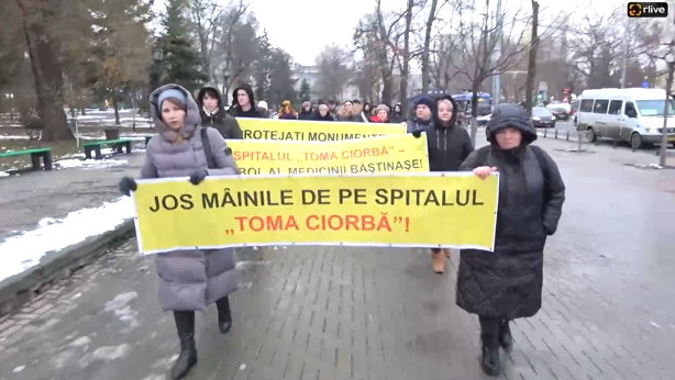 Marș organizat de medicii de la spitalul “Toma Ciorbă”