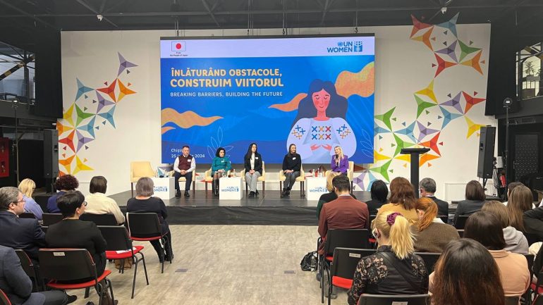 Ceremonia de încheiere a proiectului „Consolidarea rezilienței socio-economice a femeilor și fetelor afectate de criza refugiaților din Ucraina în Moldova’’