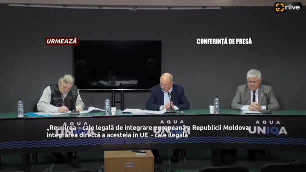 Conferință de presă cu genericul: „Reunirea – cale legală de integrare europeană a Republicii Moldova, integrarea directă a acesteia în UE  – cale ilegală”