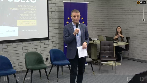 Evenimentul „Soluții digitale pentru eficientizarea activității administrației publice locale” organizat de IPRE, în cooperare cu GIZ Moldova și Agenția de Guvernare Electronică