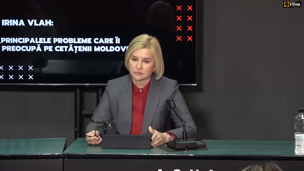 Briefing de presă susținut de Președintele Platformei Moldova, Irina Vlah, cu tema „Principalele probleme care îi preocupă pe cetățenii Moldovei”