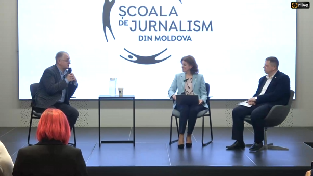 Ședința Clubului de Presă al Școlii de Jurnalism din Moldova (ȘJM), cu participarea președintei Comisiei Electorale Centrale, Angelica Caraman