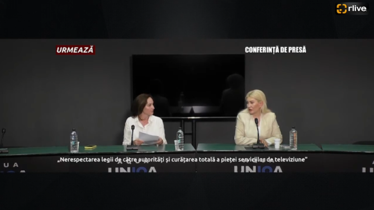 Conferință de presă cu genericul: „Nerespectarea legii de către autorități și curățarea totală a pieței serviciilor de televiziune”