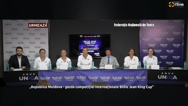 Agenda - Conferință de presă cu genericul: „Republica Moldova – gazda competiției internaționale Billie Jean King Cup. Prezentarea echipei de tenis a Republicii Moldova”