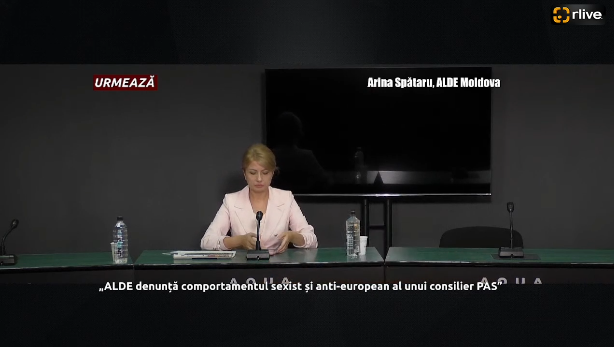 Conferință de presă cu genericul: „ALDE denunță сomportamentul sexist și anti-european al unui consilier PAS: Solicită scuze publice”