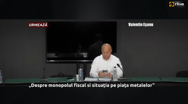 Briefing de presă susținut de Valentin Eșanu, președintele Asociației Patronale a Metalelor, cu tema „Despre monopolul fiscal și situația pe piața metalelor”