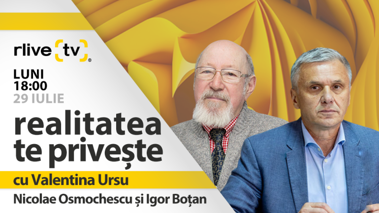 Nicolae Osmochescu, expert constituțional și Igor Boțan, comentator politic, invitații emisiunii „Realitatea te privește” moderată de jurnalista Valentina Ursu