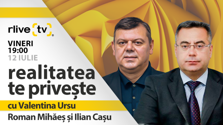 Analiștii politici Ilian Cașu și Roman Mihăeș, invitații emisiunii „Realitatea te privește” moderată de jurnalista Valentina Ursu