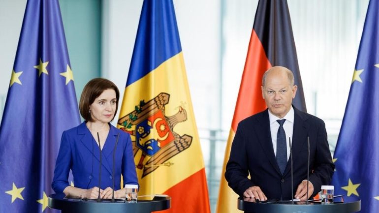 Conferință de presă susținută de Președinta Republicii Moldova, Maia Sandu, și Cancelarul federal al Germaniei, Olaf Scholz