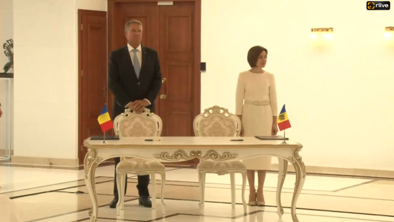 Conferință de presă susținută de președinta Republicii Moldova, Maia Sandu și președintele României Klaus Iohannis