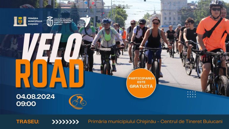 Maratonul de ciclism ,,Velo Road Chișinău”, organizat de Primăria Chișinău împreună cu Centrul Municipal de Tineret